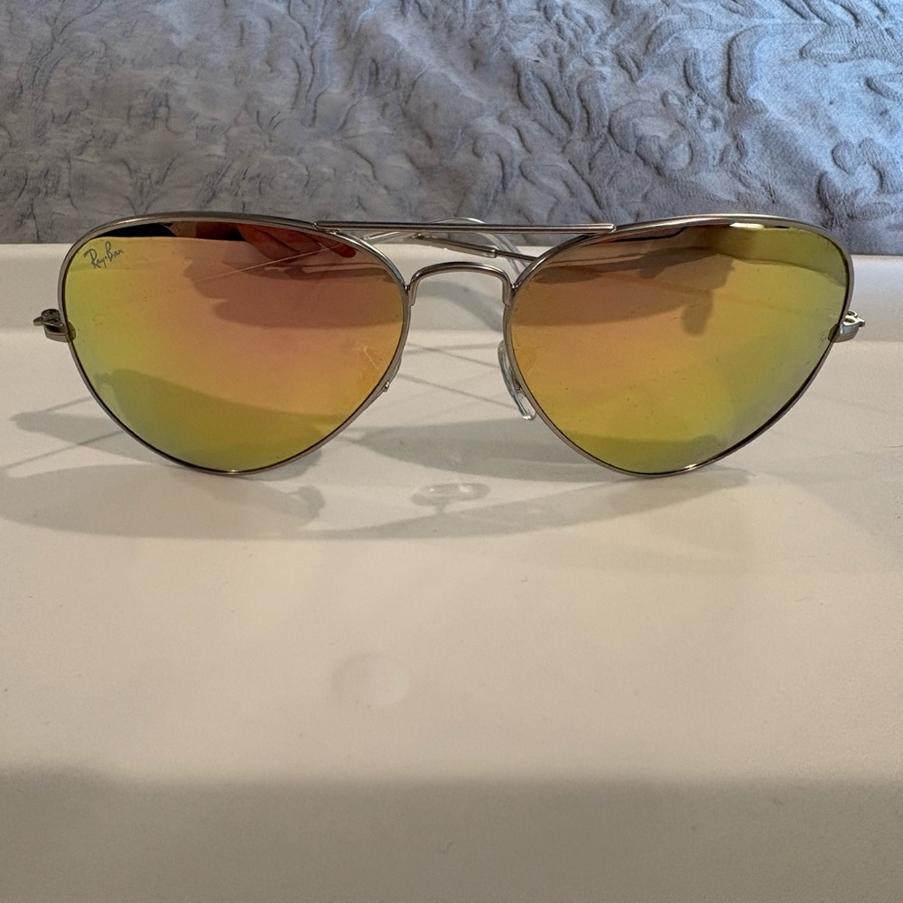 Ray-Ban Aviator Large Silver Metal Sunglasses RB3025 58 14 135